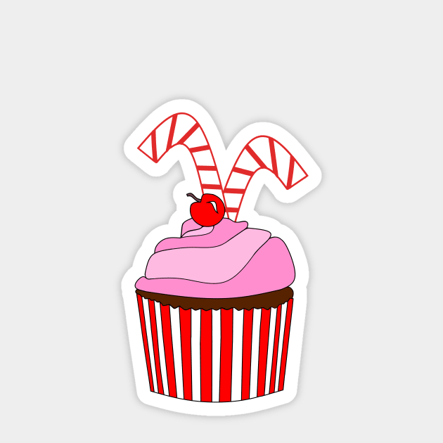 CUPCAKES And Candy Canes Sticker by SartorisArt1